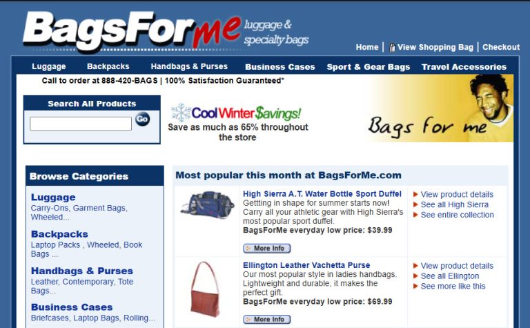 BagsForMe website