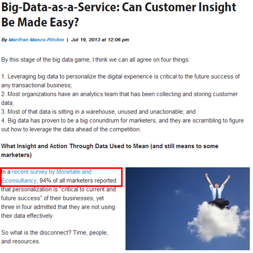 Monetate Blog Example