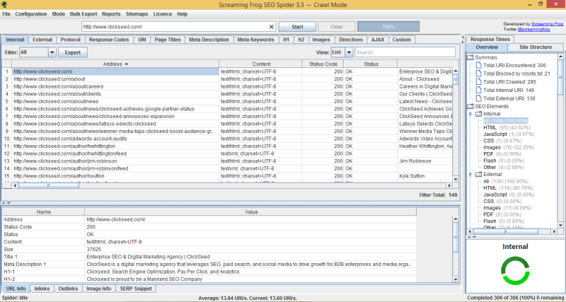Screaming Frog SEO Spider
